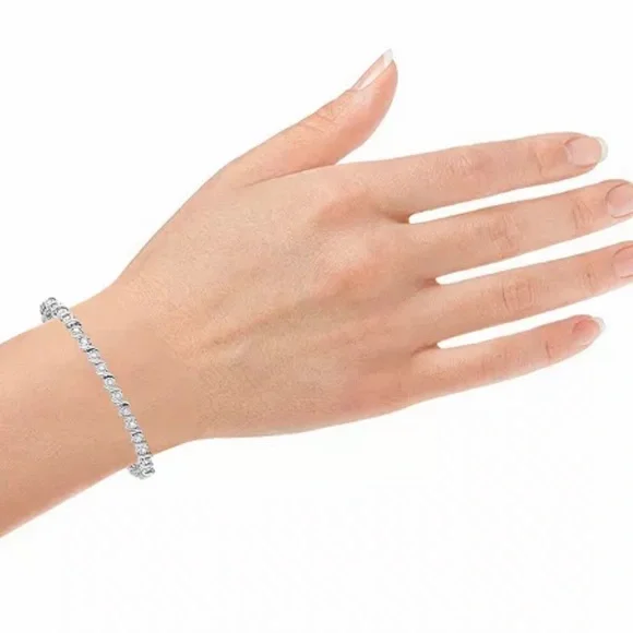 Sold- Diamond Bracelet (1/2 ct. t.w.) in Sterling Silver - Picture 3 of 7